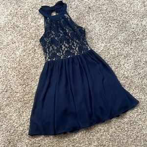 Navy lace dress